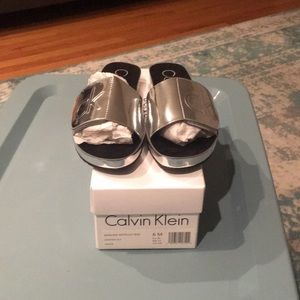 Calvin Klein Marlins Metallic Sandal